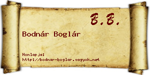 Bodnár Boglár névjegykártya